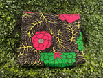 Black, Pink & Green Floral - Handmade African Print (Ankara) Bag Collection